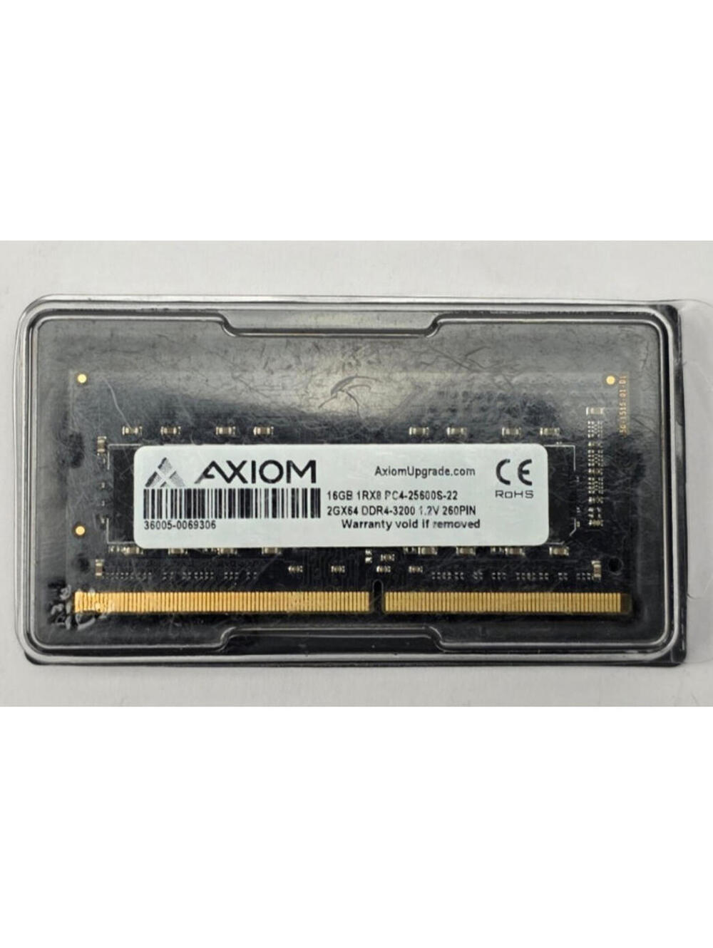 Axiom 16GB DDR4 3200MHz PC4-25600S 260-Pin SODIMM Laptop Memory RAM 1Rx8